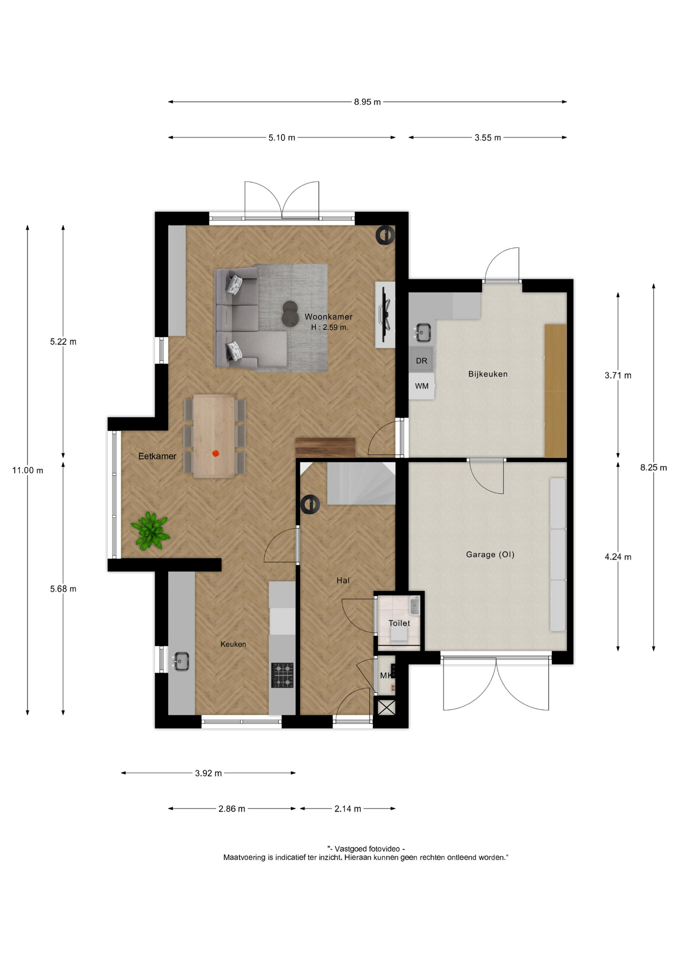 Patrijs , 4021 JC Maurik - Map 1