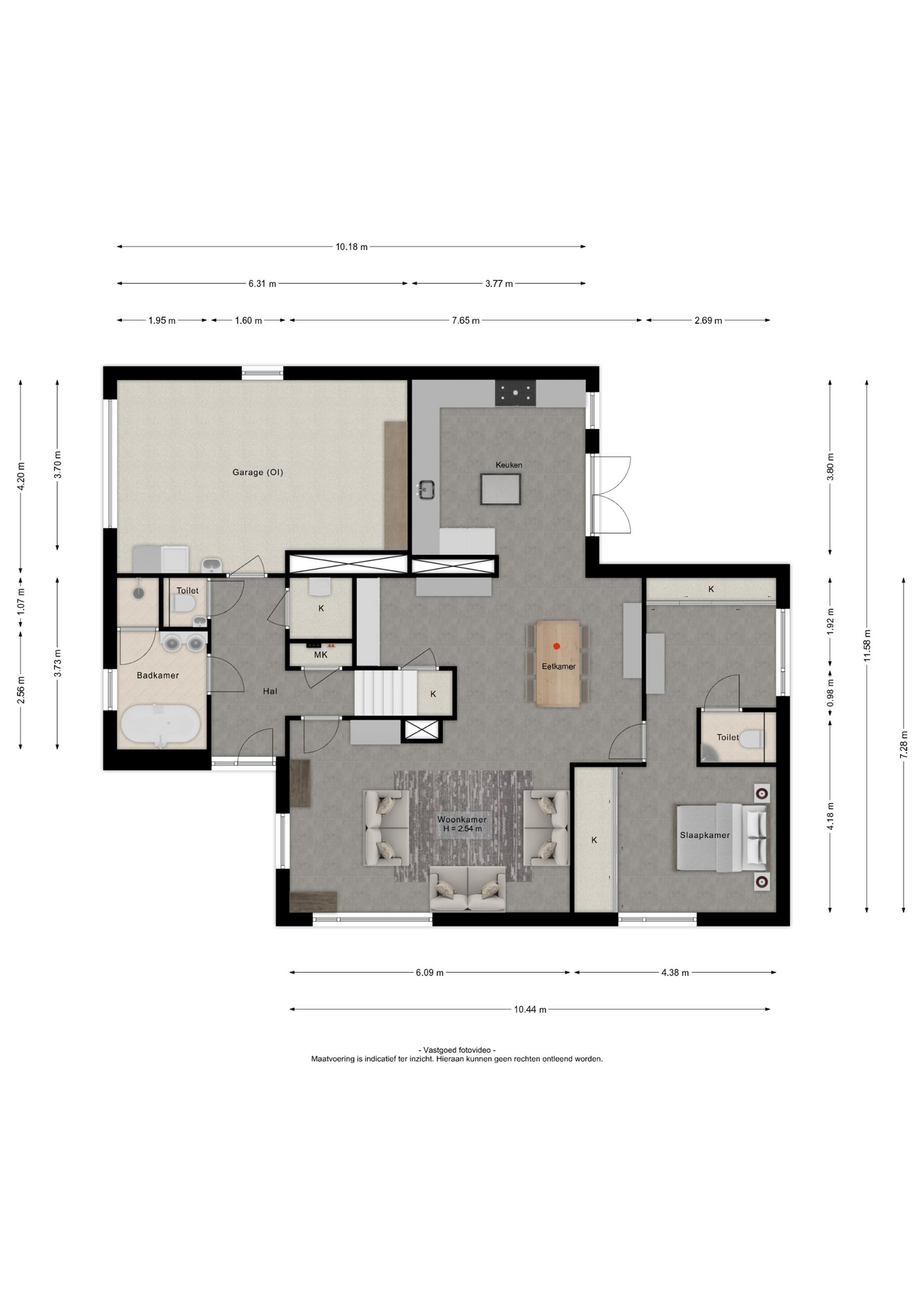 Garststraat 4, 4021 AC Maurik - Map 1